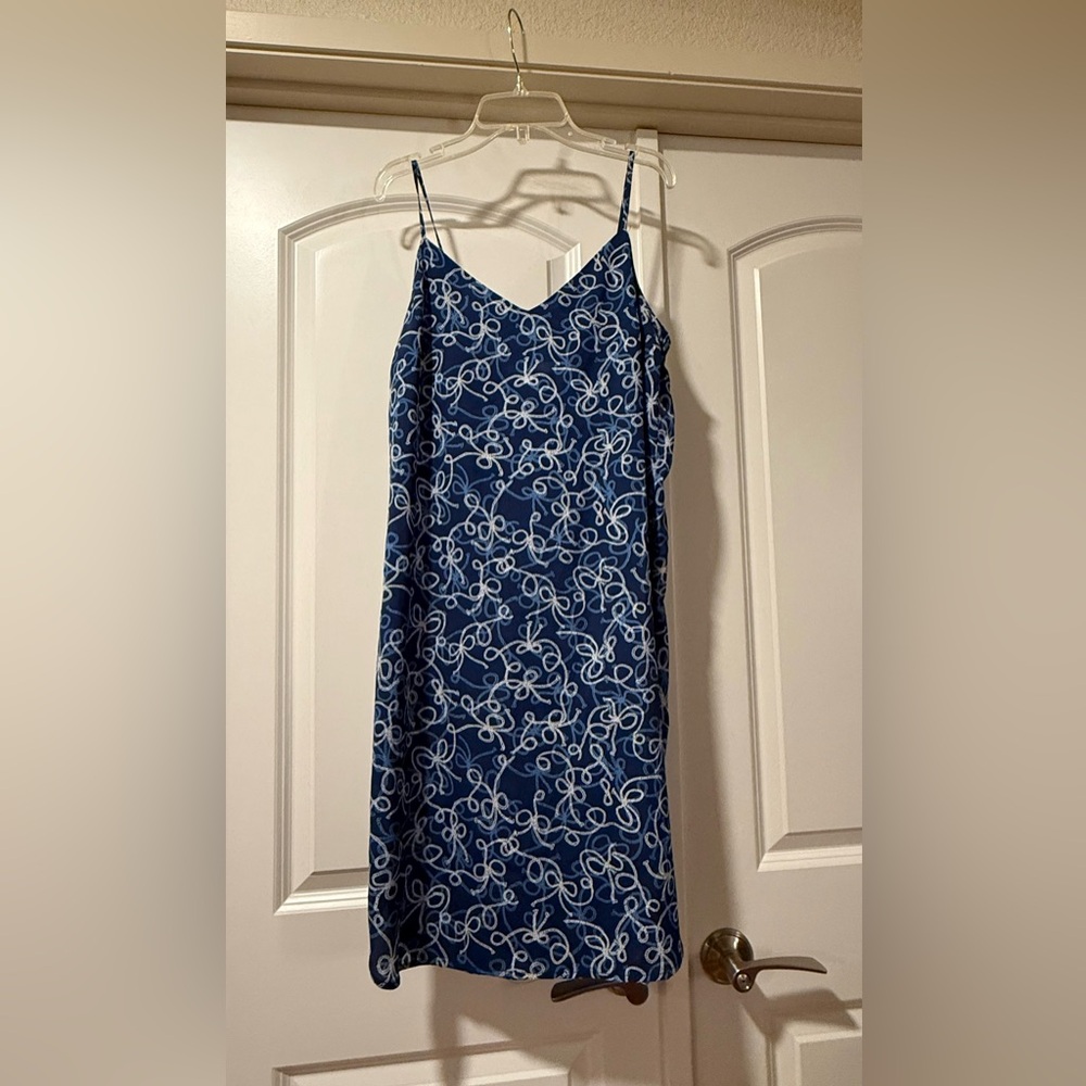 Joe Fresh Blue and White Nautical Patterned Dress Size S